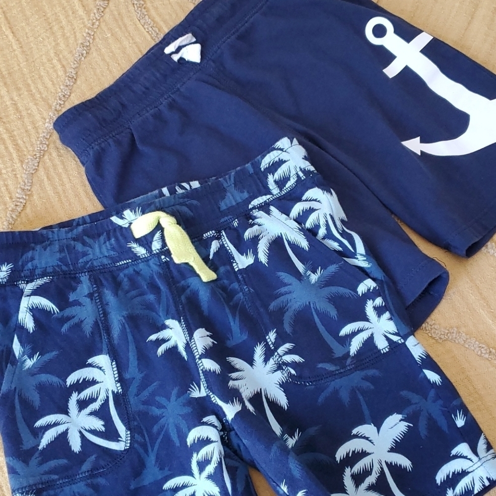 Lot of 2 H&M Little Boy Pull On Knit Shorts